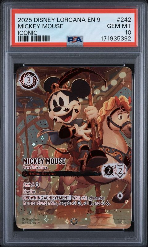 MICKEY MOUSE BRAVE LITTLE PRINCE ICONIC 242 FABLED PSA 10