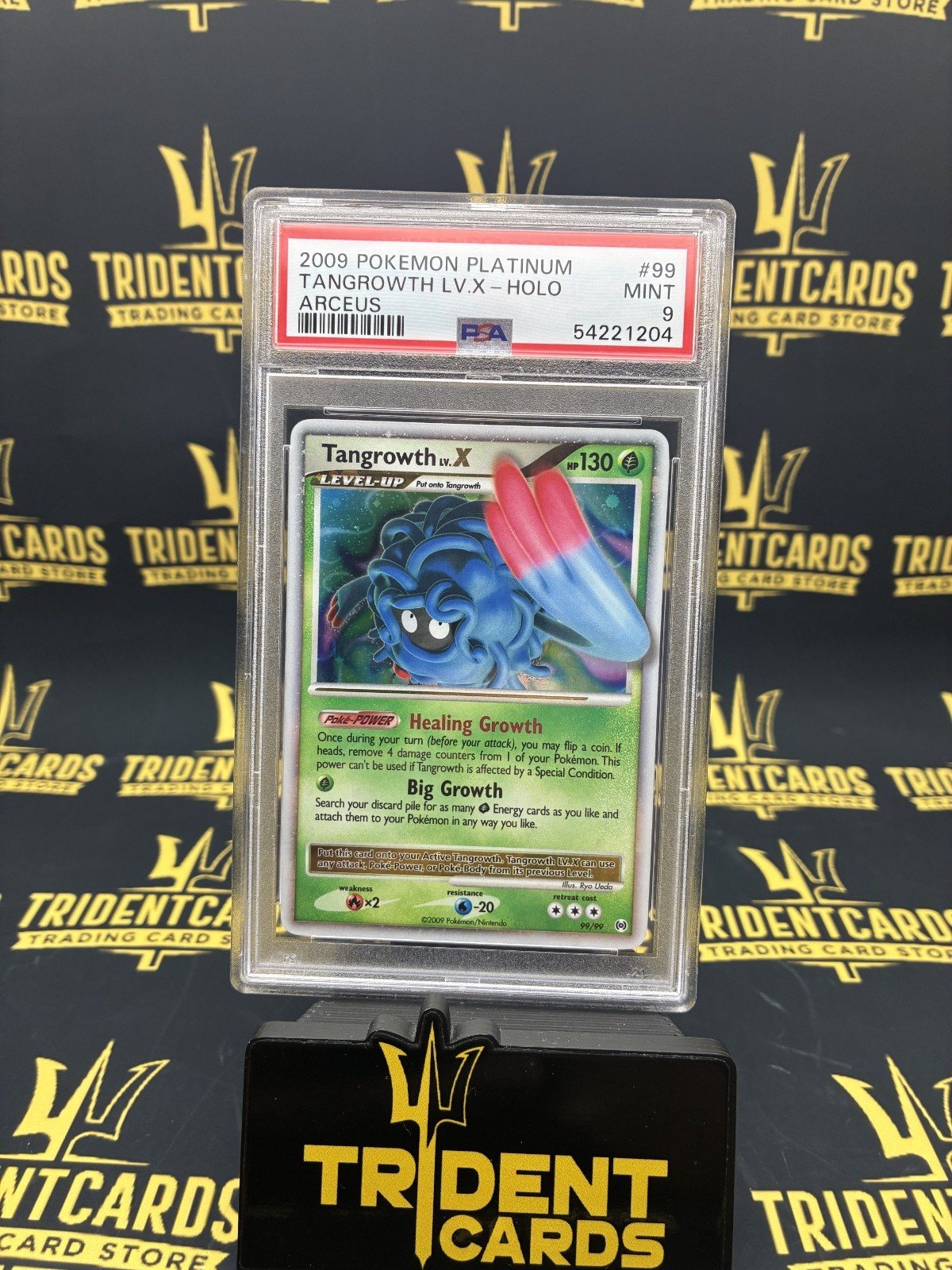 2009 POKEMON PLATINUM ARCEUS #99 TANGROWTH LV.X-HOLO ARCEUS PSA 9 – Photo 1