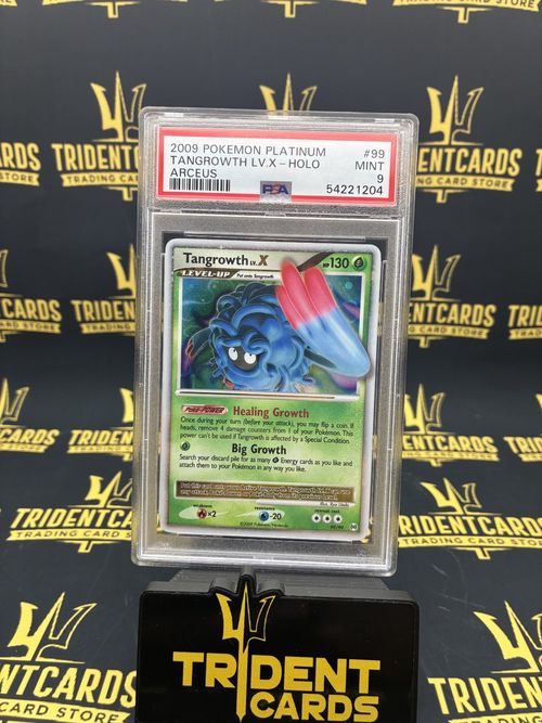 2009 POKEMON PLATINUM ARCEUS #99 TANGROWTH LV.X-HOLO ARCEUS PSA 9