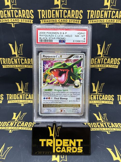 PSA 8 2009 POKEMON DIAMOND & PEARL BLACK STAR PROMO #DP47 RAYQUAZA C LV.X-HOLO