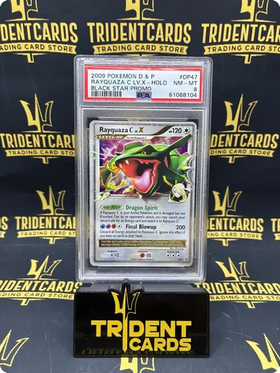 PSA 8 2009 POKEMON DIAMOND & PEARL BLACK STAR PROMO #DP47 RAYQUAZA C LV.X-HOLO